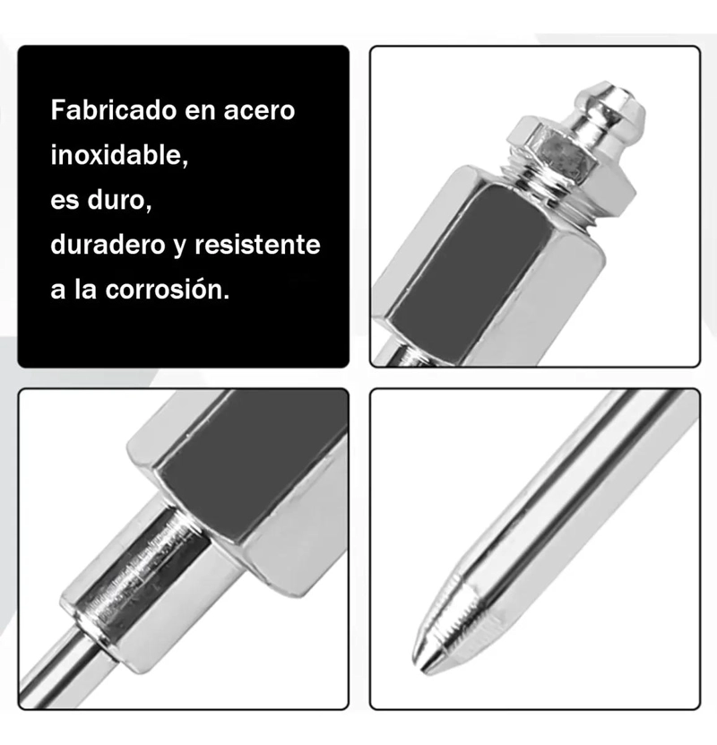 ADAPTADOR AGUJA INYECTOR GRASA 1/8 NPT ACERO - 7
