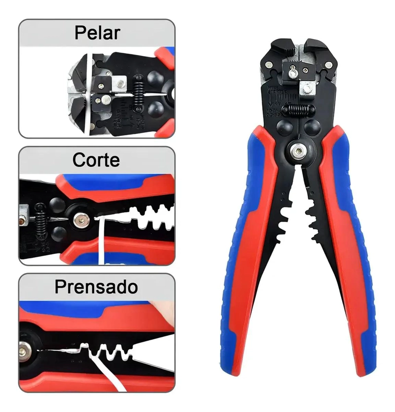 ALICATE CRIMPEADOR Y PELACABLE CON 1900 TERMINALES - 5