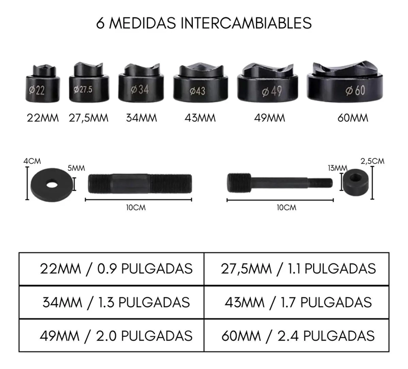 PERFORADORA SACABOCADOS PARA TABLERO 8 TON - 2