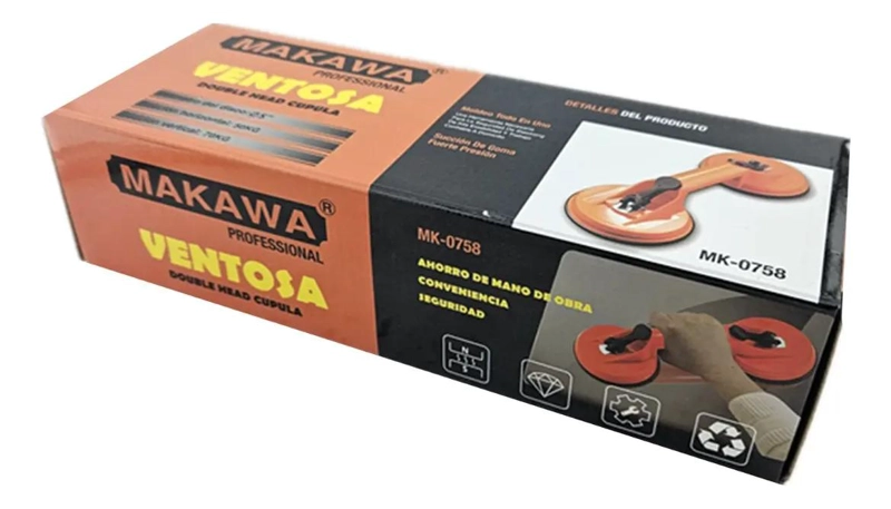 VENTOSA DOBLE PARA VIDRIO 50 KG SUCCION - 2