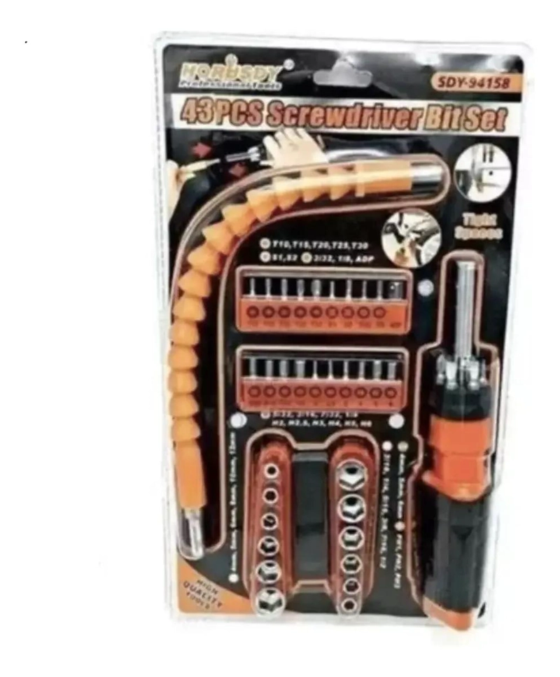 SET DE DESTORNILLADORES FLEXIBLES 43 PIEZAS CON EXTENSION - 2
