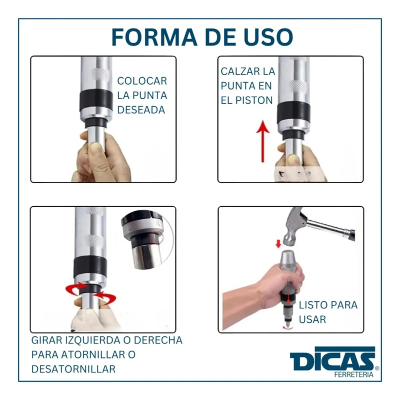DESTORNILLADOR DE IMPACTO 7 PIEZAS CON MALETA - 6