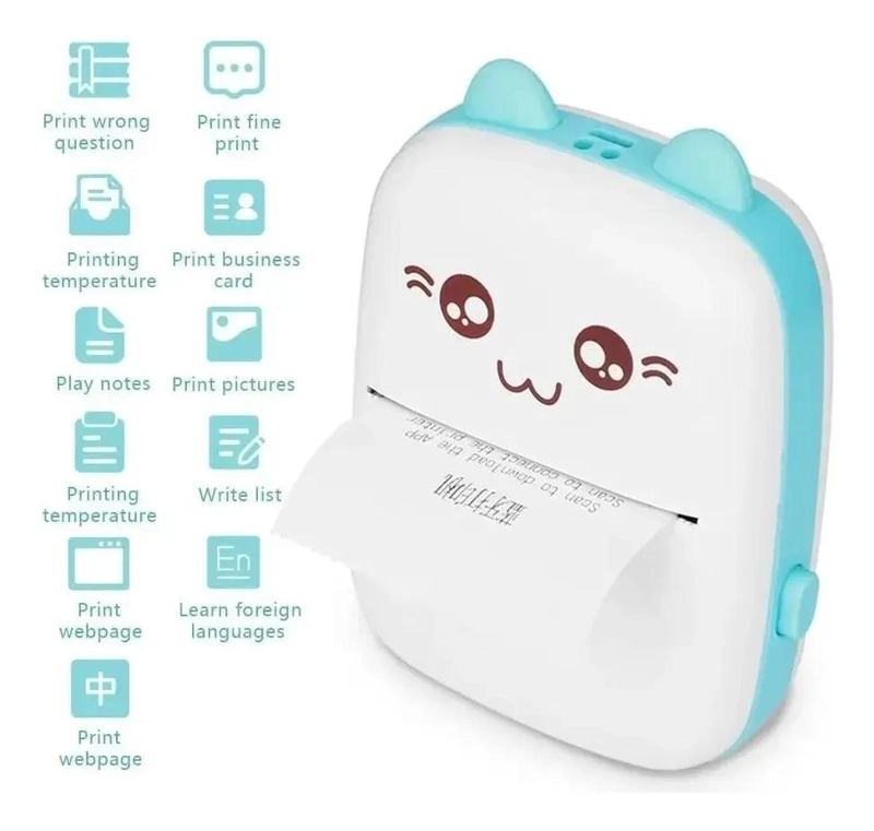 MINI IMPRESORA TE RMICA PORTATIL BLUETOOTH CON ROLLOS - 2