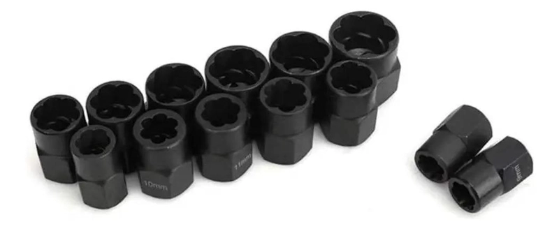 SET DE DADOS EXTRACTORES PARA PERNOS Y TUERCAS 9 A 19MM - 2