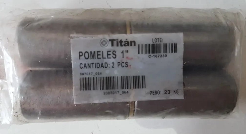 SET DE 2 POMELES DE ACERO PARA PUERTAS - 4