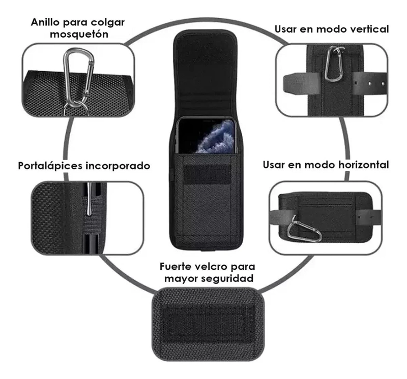 FUNDA CINTURON PARA CELULARES HASTA 6.9 PULGADAS - 2