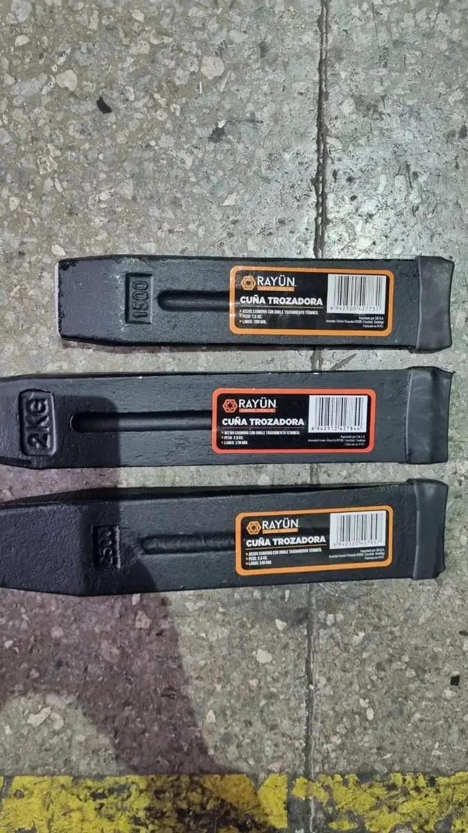 PACK DE 3 CUÑAS PARA PARTIR LEÑA Y MADERA - 4