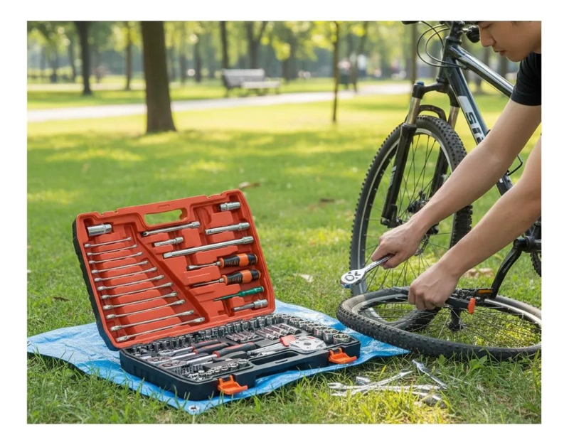KIT DE HERRAMIENTAS COMBINADAS 121 PIEZAS PREMIUM - 5