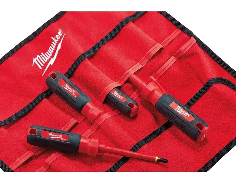 JUEGO DE 4 DESTORNILLADORES CON BOLSA - 4