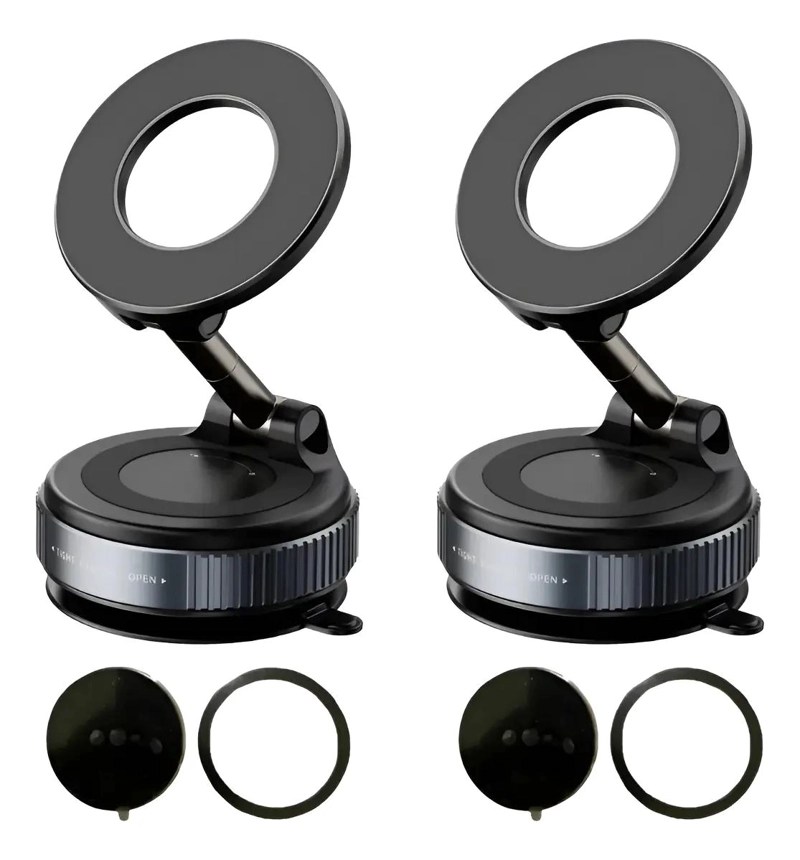 GENÉRICO SOPORTE MAGNE TICO PARA CELULAR AUTO 360° JUEGO 2 UNIDADES