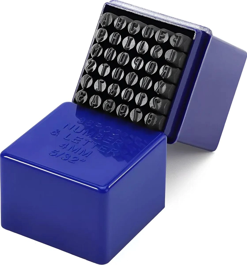 SET DE SELLOS DE LETRAS Y NUMEROS 36 PIEZAS 4MM - 1
