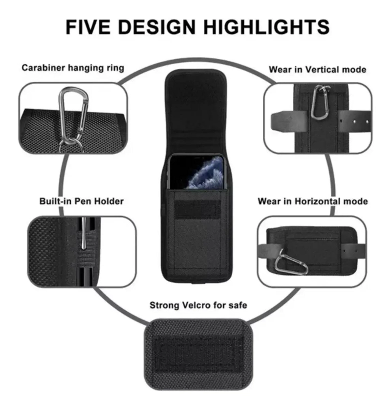 FUNDA CINTURON PARA CELULARES HASTA 6.9 PULGADAS - 5