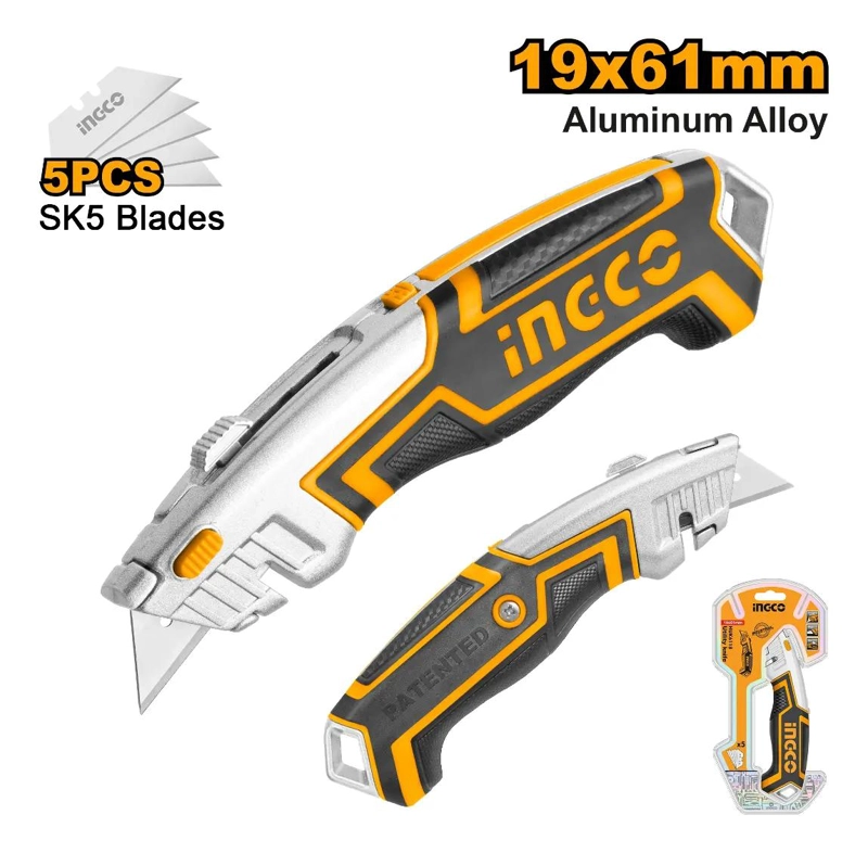 CUCHILLO RETRACTIL CON 6 CUCHILLAS DE REPUESTO - 3