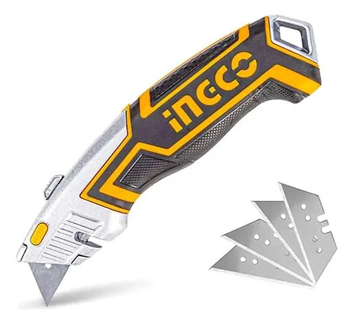CUCHILLO RETRACTIL CON 6 CUCHILLAS DE REPUESTO - 4