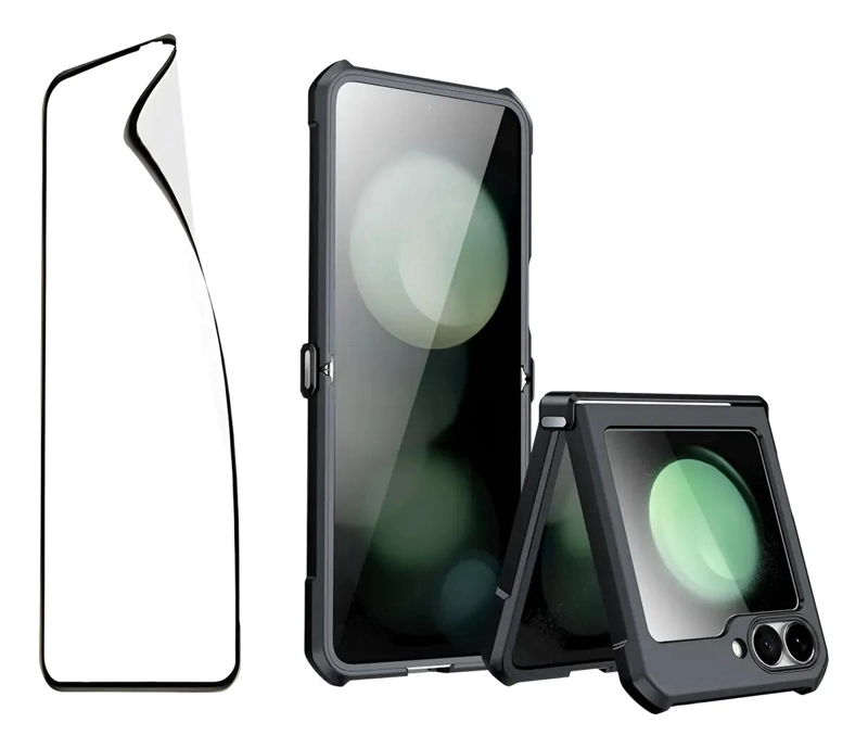 GENÉRICO CARCASA MILITAR PARA SAMSUNG Z FLIP 6 CON LAMINA HIDROGEL