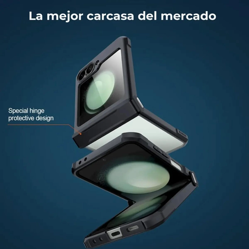 CARCASA MILITAR PARA SAMSUNG Z FLIP 6 CON LAMINA HIDROGEL - 4