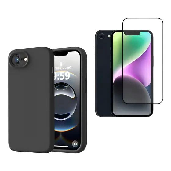GENÉRICO CARCASA PROTECTORA COLORIDA PARA IPHONE 16E CON LAMINA DE