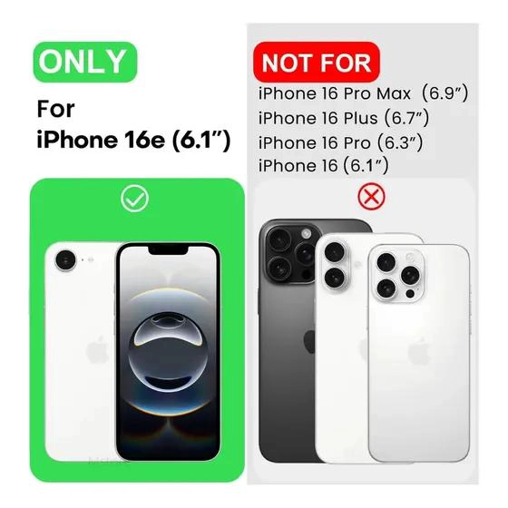 CARCASA DE SILICONA Y LAMINA DE VIDRIO TEMPLADO PARA IPHONE 16E - 2