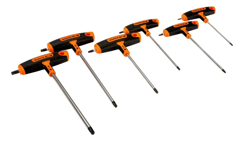 JUEGO DE 6 DESTORNILLADORES TORX EN T - 1