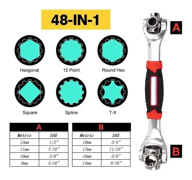 LLAVE MULTIFUNCIONAL 48 EN 1 CON 2 CABEZALES - 3