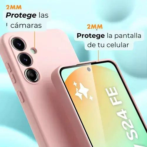 FUNDA PREMIUM PARA SAMSUNG S24 PLUS ROSA CON VIDRIO TEMPL - 5