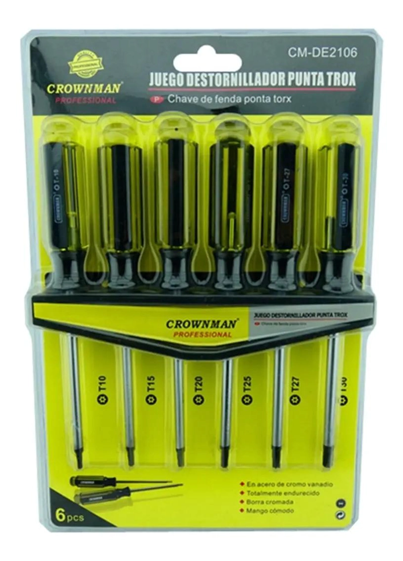 KIT 6 DESTORNILLADORES TORX ESTRELLA - 1