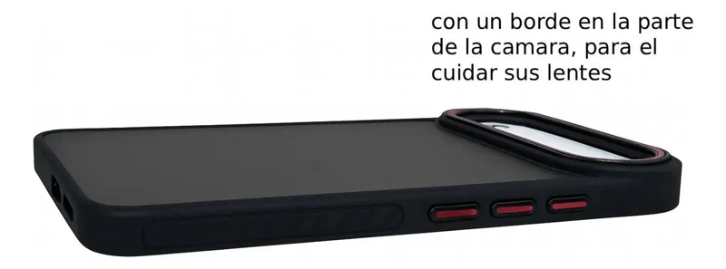 GENÉRICO CARCASA ANTIGOLPES MATTE CON BORDE DE COLOR PARA IPHONE