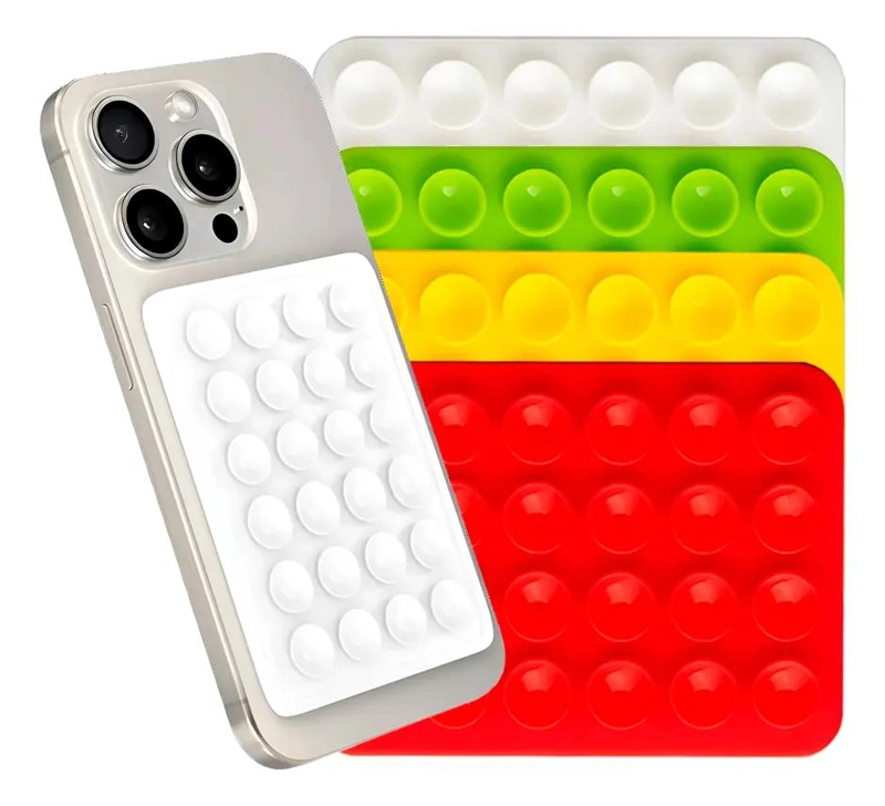 GENÉRICO FUNDA CON SOPORTE DE SUCCION DE SILICONA PARA CELULAR