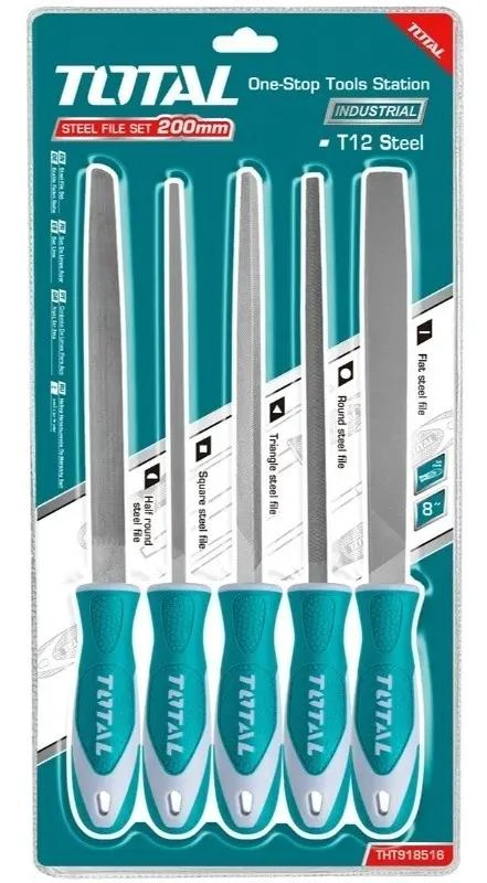 KIT DE 5 LIMAS DE ACERO DE 8 PULGADAS - 1