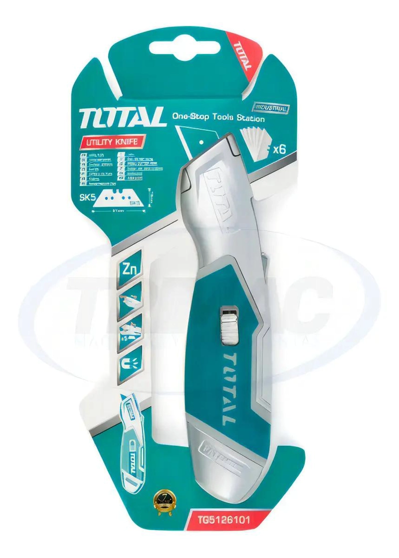 CUCHILLO CARTONERO RETRACTIL 175MM CON 5 HOJAS - 4