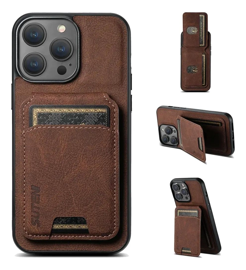 GENÉRICO CARCASA DE CUERO CON BILLETERA PARA IPHONE