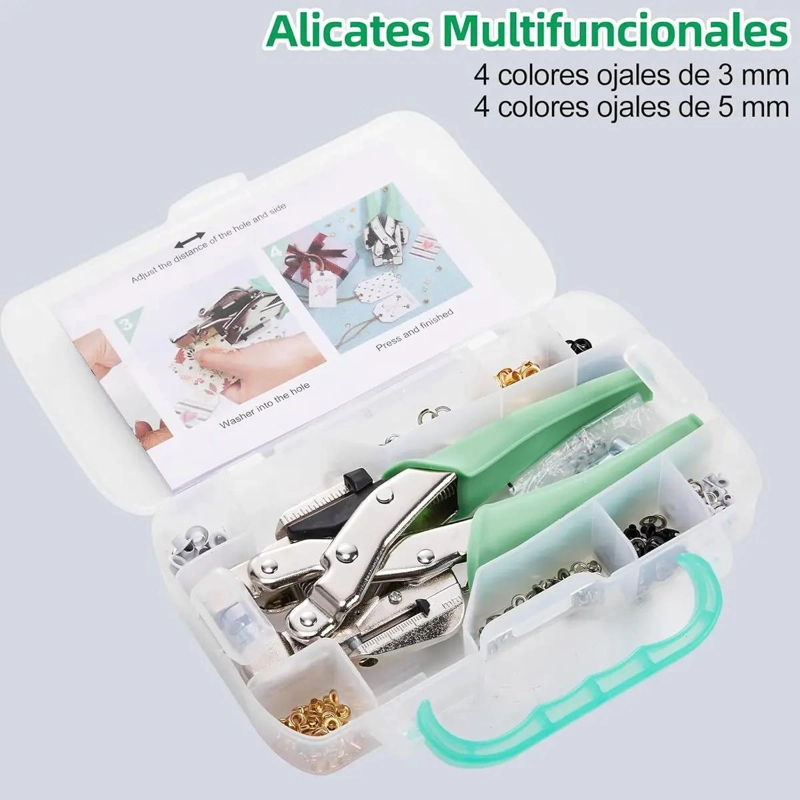 KIT REMACHADORA PERFORADORA CON 160 OJETILLOS - 2