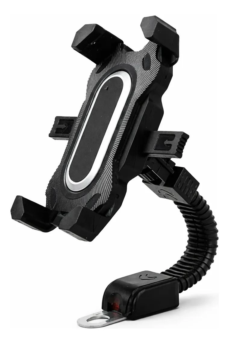 GENÉRICO SOPORTE AJUSTABLE 360° PARA CELULAR EN MANUBRIO DE MOTO O