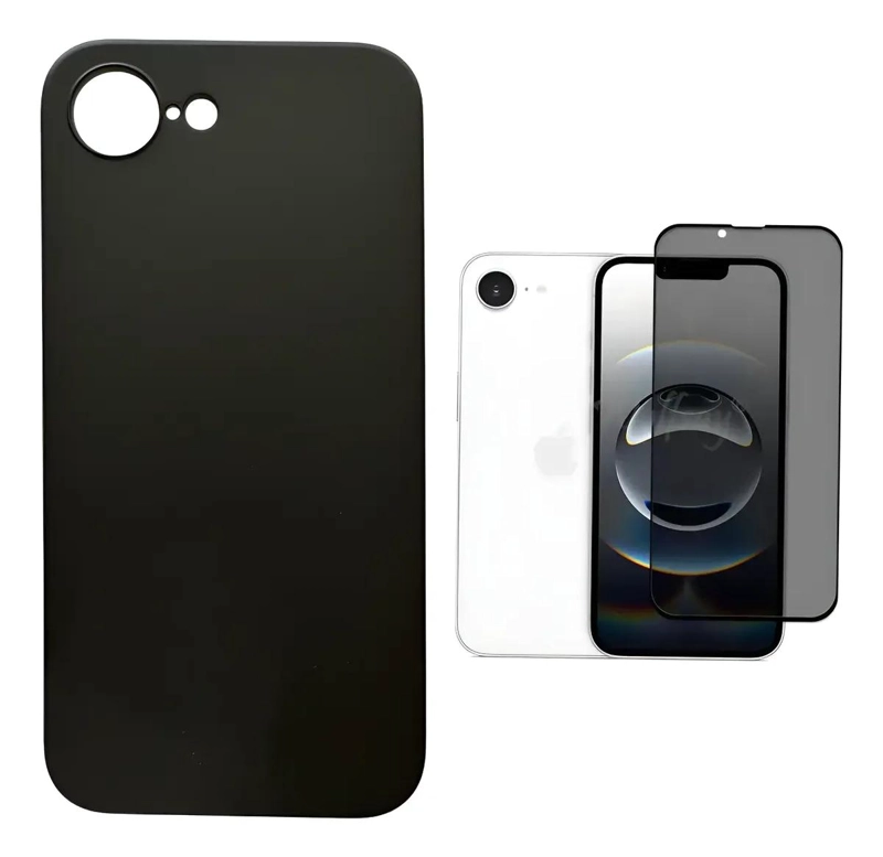 GENÉRICO CARCASA DE SILICONA PARA IPHONE 17 CON LAMINA DE PANTALLA