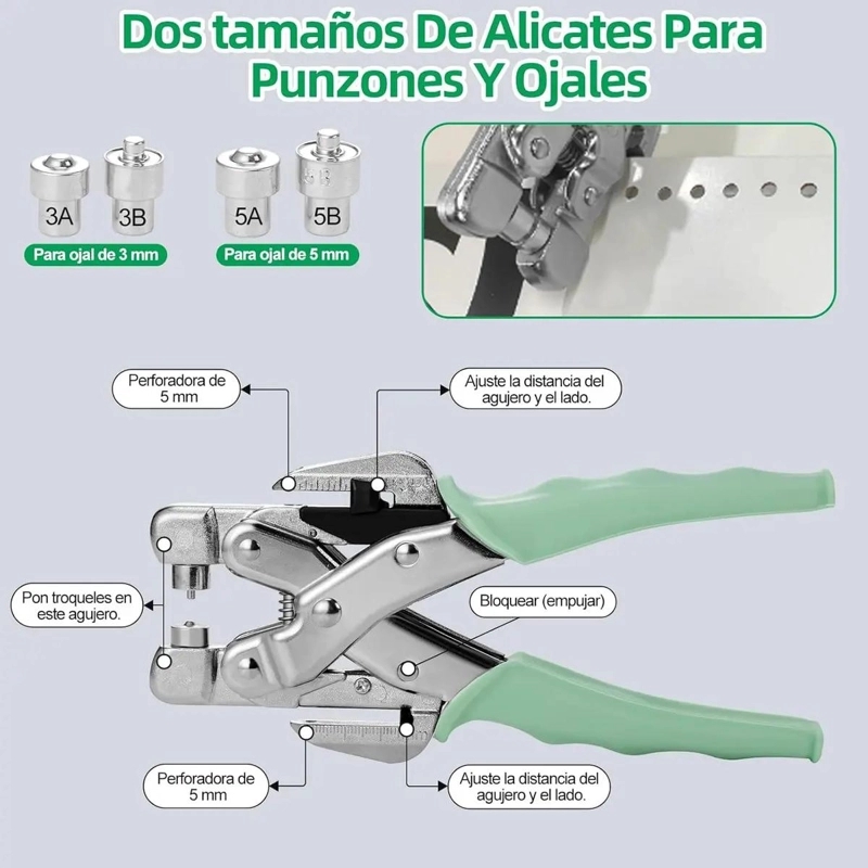 KIT REMACHADORA Y PERFORADORA CON 160 OJETILLOS - 4