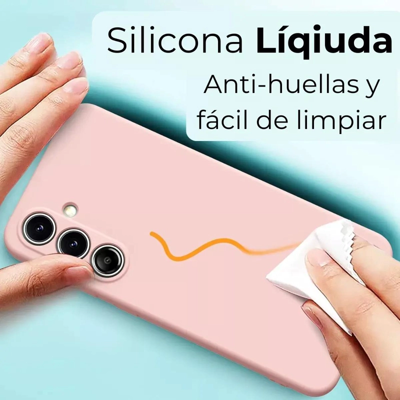 FUNDA PREMIUM PARA SAMSUNG S24 FE ROSA CON VIDRIO TEMPL - 4