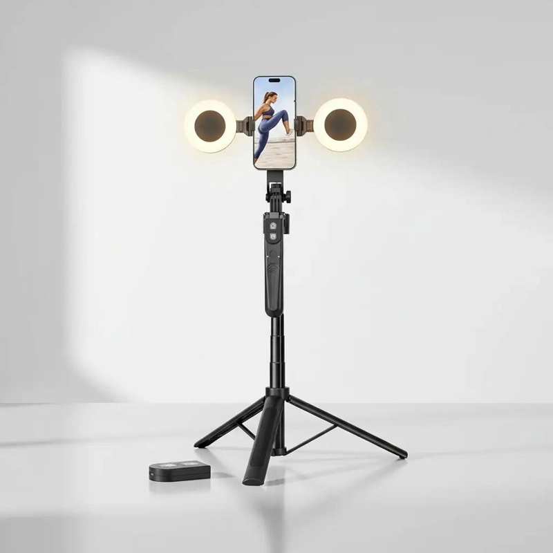 GENÉRICO SELFIE STICK CON SOPORTE PARA CELULAR Y ROTACION 360°