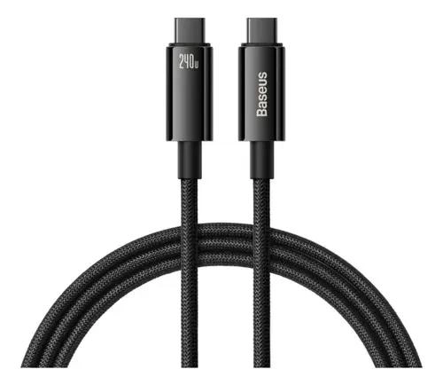 GENÉRICO CABLE TIPO C A TIPO C 240W 3 METROS COLOR NEGRO