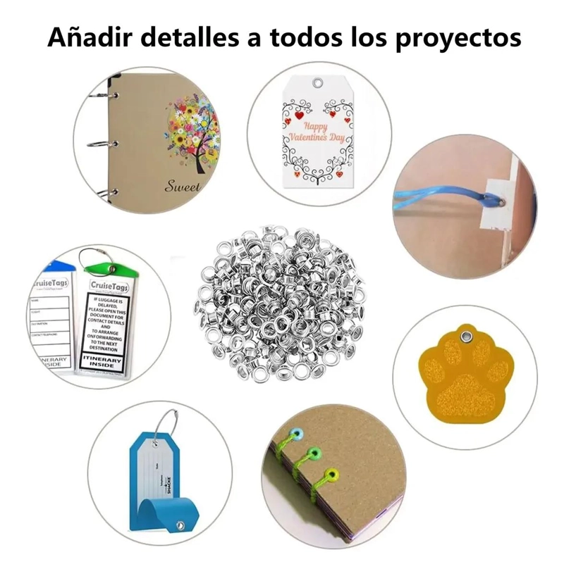 OJALES METALICOS PARA MANUALIDADES Y COSTURA - 2
