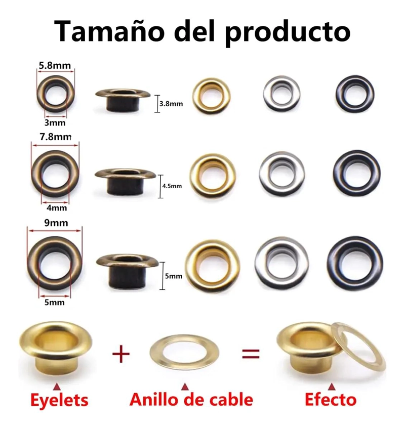 OJALES METALICOS PARA MANUALIDADES Y COSTURA - 3