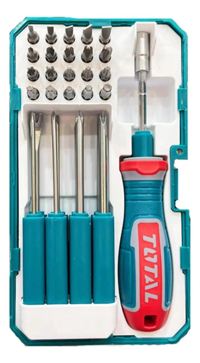 KIT DE DESATORNILLADORES 30 PIEZAS INTERCAMBIABLES - 1