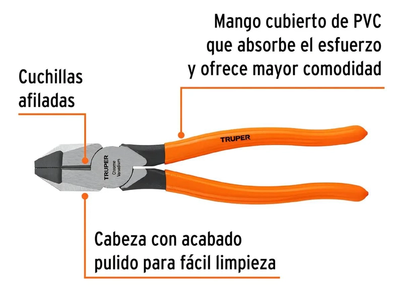 ALICATE PROFESIONAL PARA ELECTRICISTA 9 PULGADAS - 3