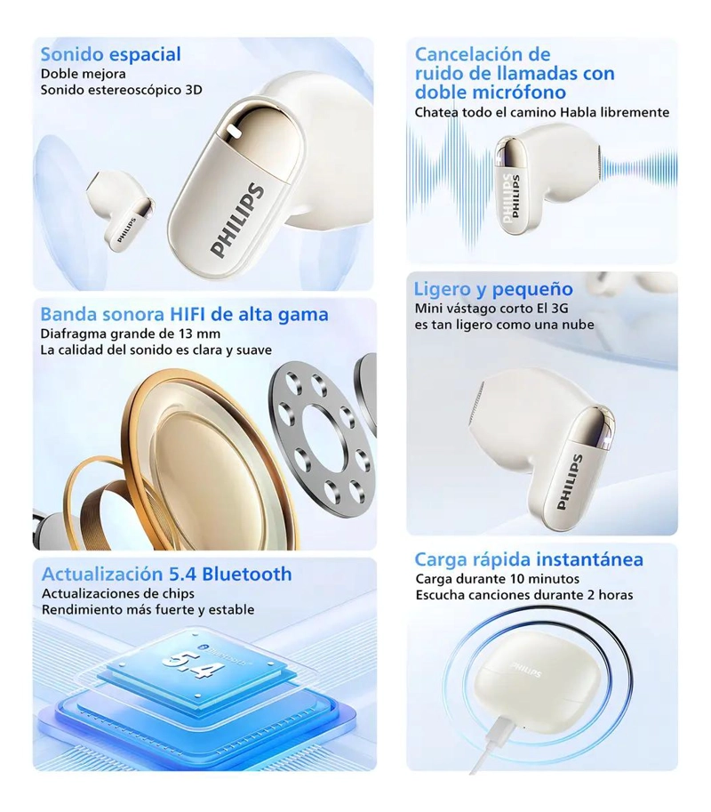 AURICULARES INALAMBRICOS BLUETOOTH COLOR NEGRO - 4