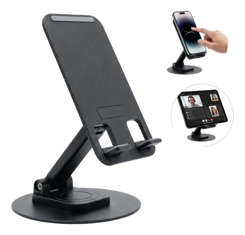 GENÉRICO SOPORTE DE ESCRITORIO GIRATORIO 360 PARA CELULAR Y TABLET