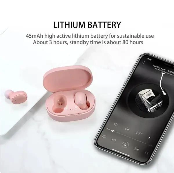 AURICULARES BLUETOOTH INALAMBRICOS IN-EAR ROSA - 3