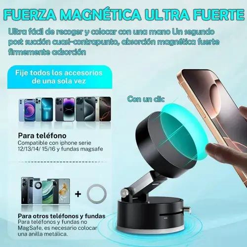 SOPORTE MAGNE TICO UNIVERSAL PARA MOVIL CON VENTOSA PARA C - 5