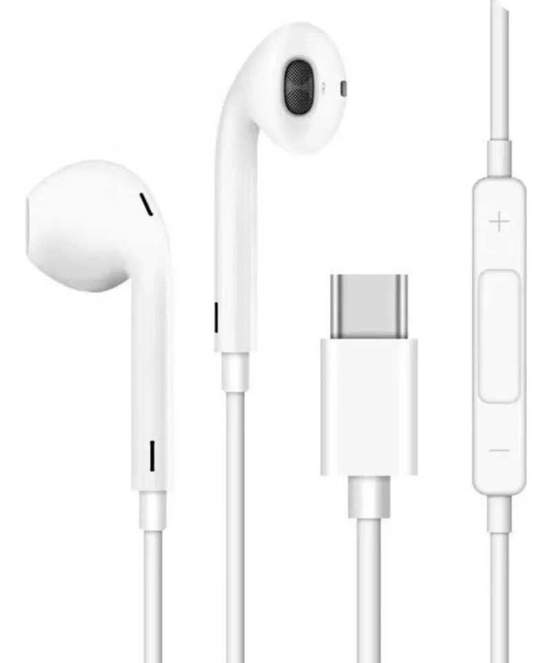 AUDIFONOS MANOS LIBRES USB TIPO C BLANCO IN EAR - 4