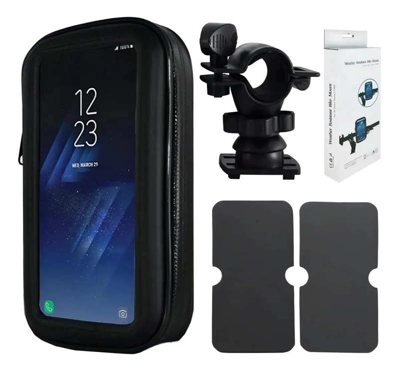 SOPORTE IMPERMEABLE PARA CELULAR EN BICICLETA Y MOTO - 1