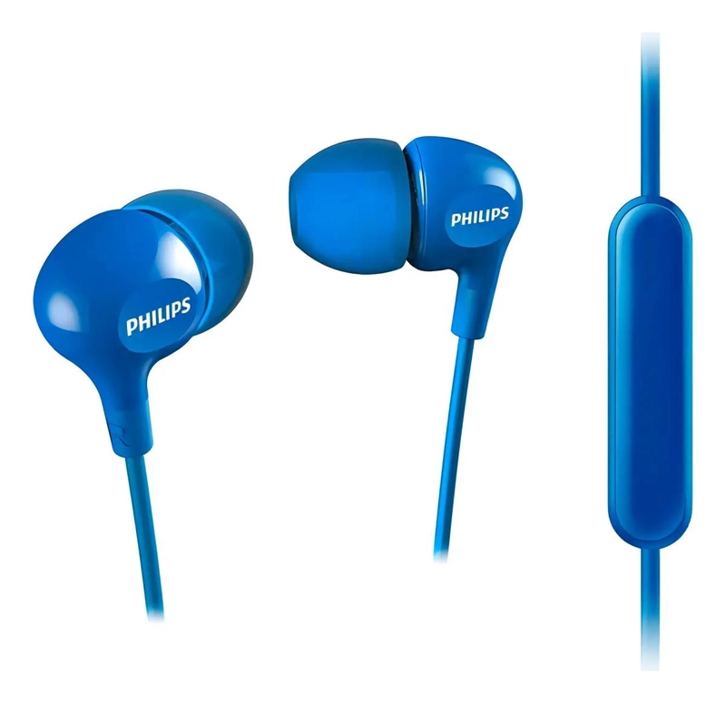AUDIFONO IN-EAR CON MICROFONO COLOR AZUL - 1