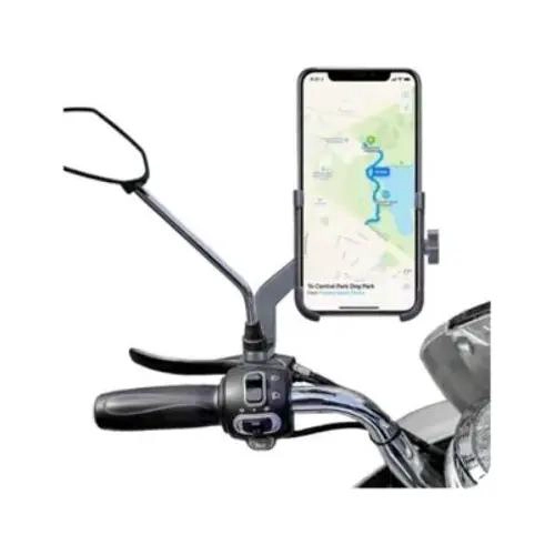 PORTA TELE FONO METALICO PARA MOTO CON FIJACION EN RETROV - 2